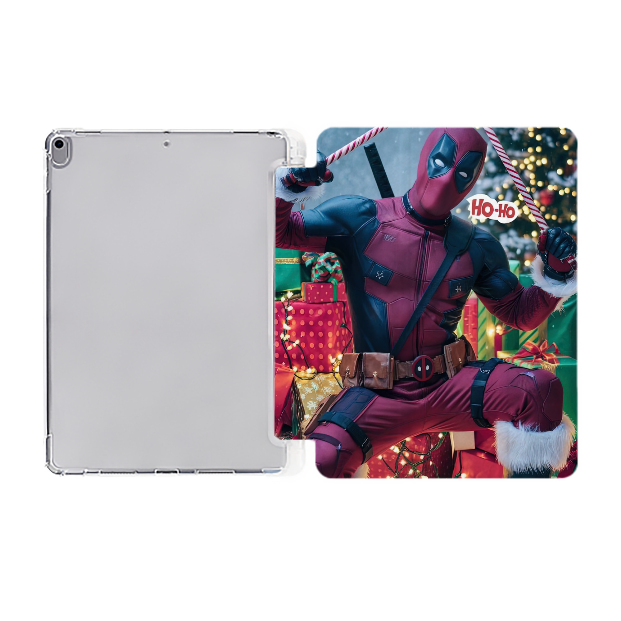 （画像用） Deadpool デッドプール IPad ケース ペン収納付き 三つ折りスタンド PUレザー×シリコン 対応機種9.5/10.5/10.9インチ
